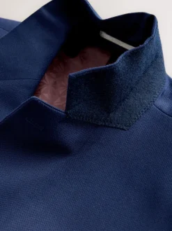 Pakken|Next - Strakke Pasvorm - Kostuum met textuur: colbert Helderblauw