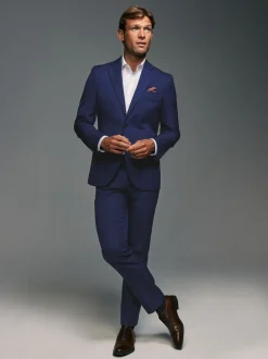Blazers En Business-Jasjes|Pakken*Next - Tailored fit - Kostuum met textuur: colbert Helderblauw