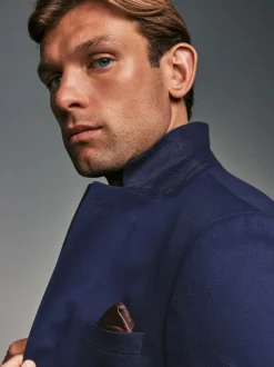 Blazers En Business-Jasjes|Pakken*Next - Tailored fit - Kostuum met textuur: colbert Helderblauw