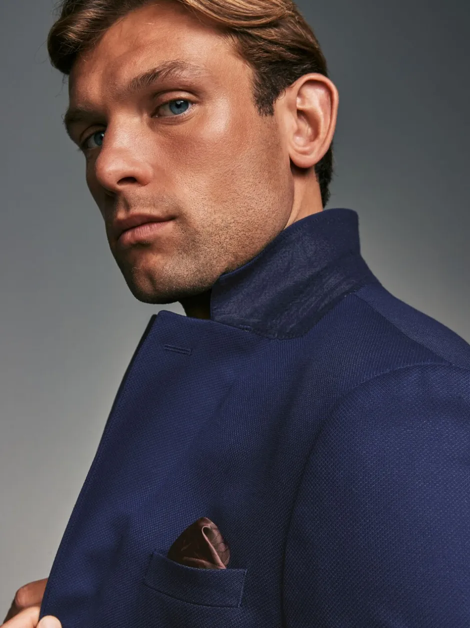 Blazers En Business-Jasjes|Pakken*Next - Tailored fit - Kostuum met textuur: colbert Helderblauw
