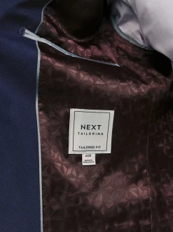 Blazers En Business-Jasjes|Pakken*Next - Tailored fit - Kostuum met textuur: colbert Helderblauw