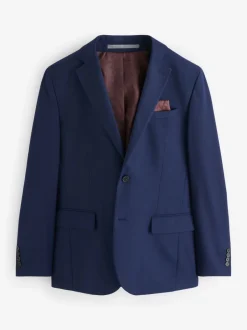 Blazers En Business-Jasjes|Pakken*Next - Tailored fit - Kostuum met textuur: colbert Helderblauw