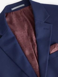 Blazers En Business-Jasjes|Pakken*Next - Tailored fit - Kostuum met textuur: colbert Helderblauw