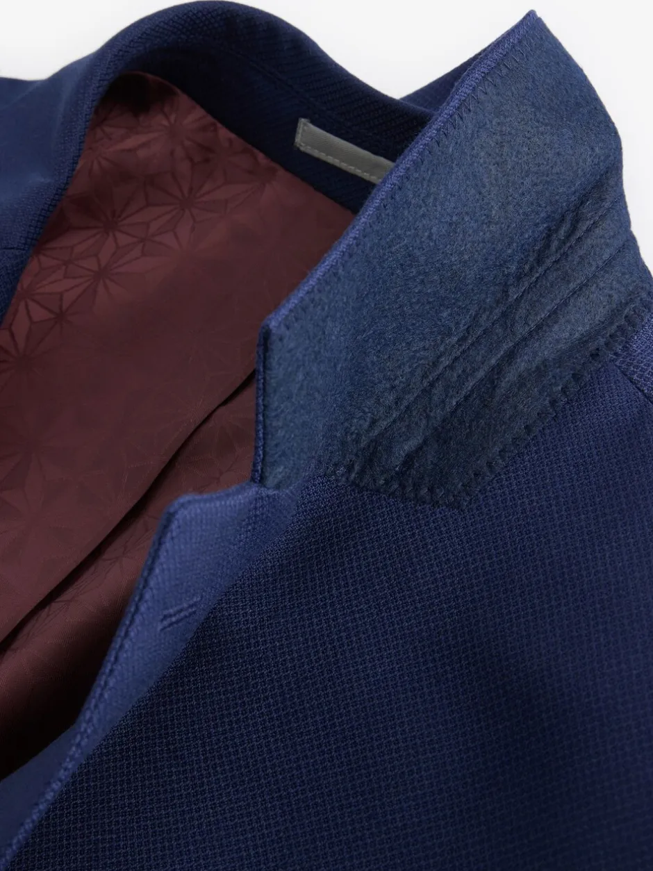 Blazers En Business-Jasjes|Pakken*Next - Tailored fit - Kostuum met textuur: colbert Helderblauw