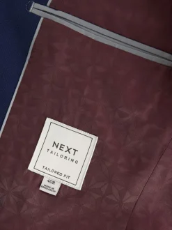Blazers En Business-Jasjes|Pakken*Next - Tailored fit - Kostuum met textuur: colbert Helderblauw