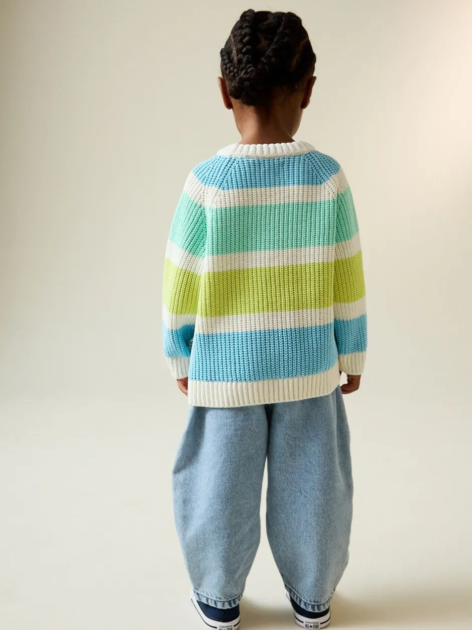 Truien En Breisels|Next - Chenille Knitted Crew Neck Jumper (3mths-7yrs) Heldere streep