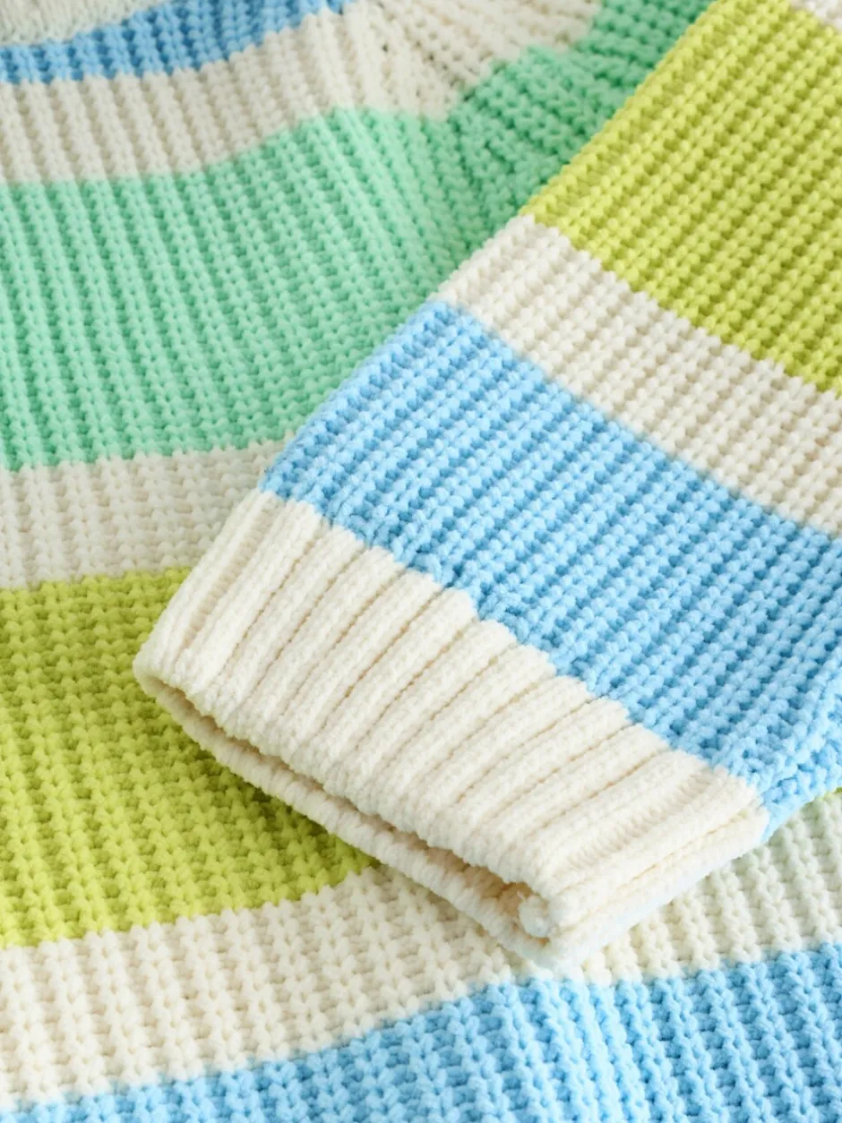 Truien En Breisels|Next - Chenille Knitted Crew Neck Jumper (3mths-7yrs) Heldere streep