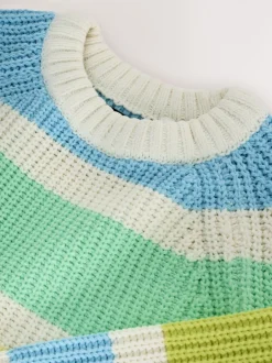 Truien En Breisels|Next - Chenille Knitted Crew Neck Jumper (3mths-7yrs) Heldere streep