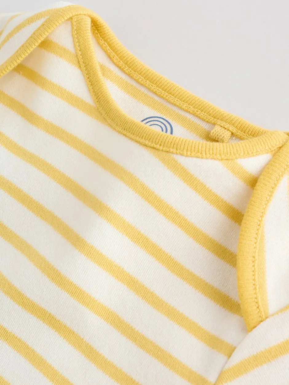 Rompertjes En Hemdjes|Rompertjes En Hemdjes*Next Heldere streep - Set van 5 babyrompertjes met korte mouwen
