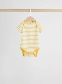 Rompertjes En Hemdjes|Rompertjes En Hemdjes*Next Heldere streep - Set van 5 babyrompertjes met korte mouwen