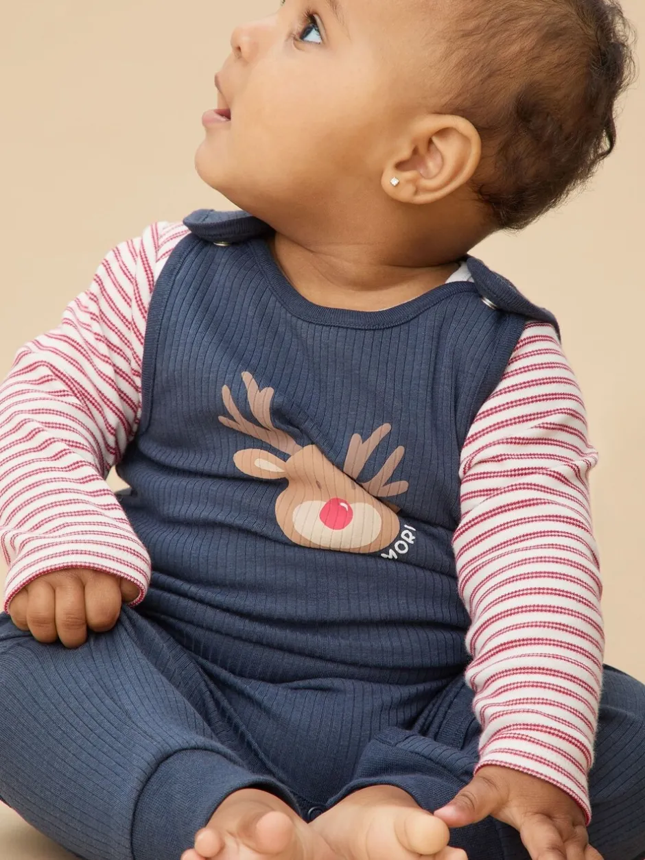 Tuinbroeken|Mori - Supersoft Dungarees Hemelsblauw