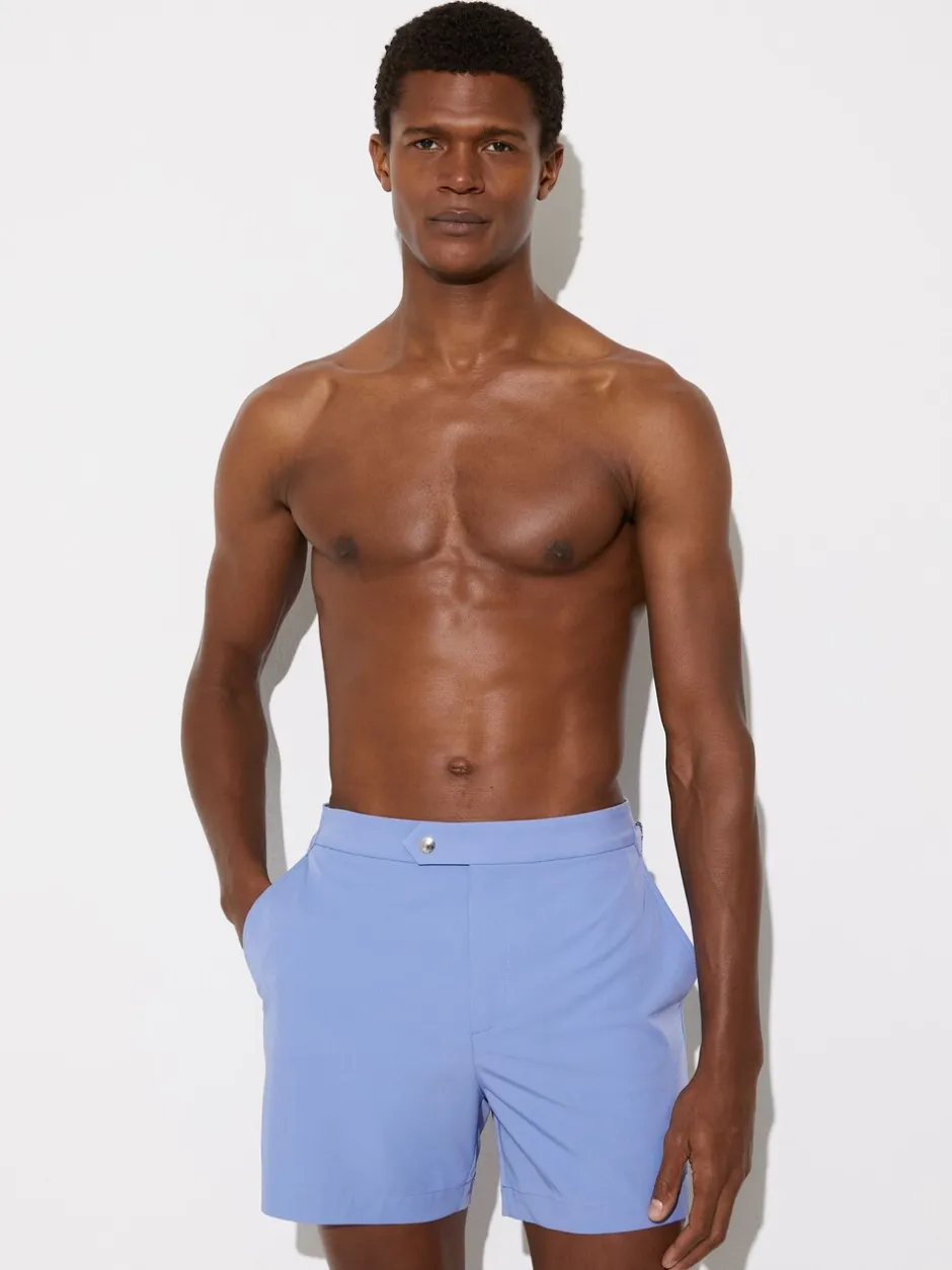 Badkleding|Reiss - Sun Side-Adjuster Swim Shorts Hemelsblauw