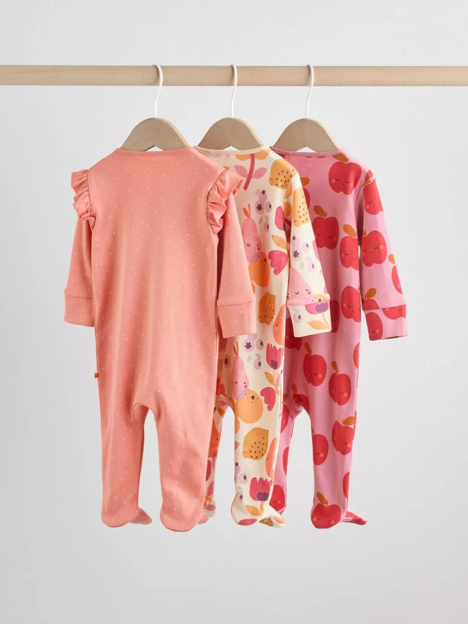 Babypakjes En Babypyjama's*Next Herfstfruit - 2-weg slaappakjes met ritssluiting, set van 3 (0-2jr)