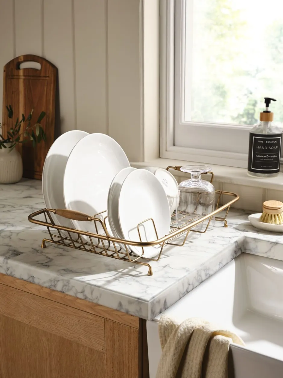 Keukenaccessoires|Next Hertford Dish Drainer Antiek-goudkleurig