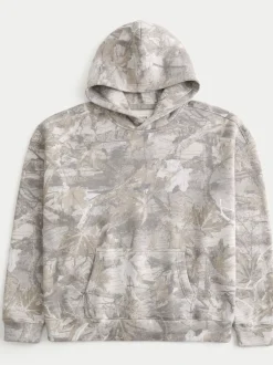 Sweaters En Hoody´S|Sweaters En Hoody´S|Hollister Grey Boxy Camo Print Logo Hoodie
