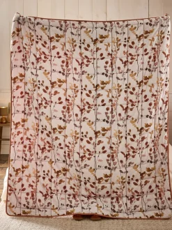 Kussentjes En Plaids|Kussentjes En Plaids|Next Honesty Floral Print Reversible Bedspread Oranje