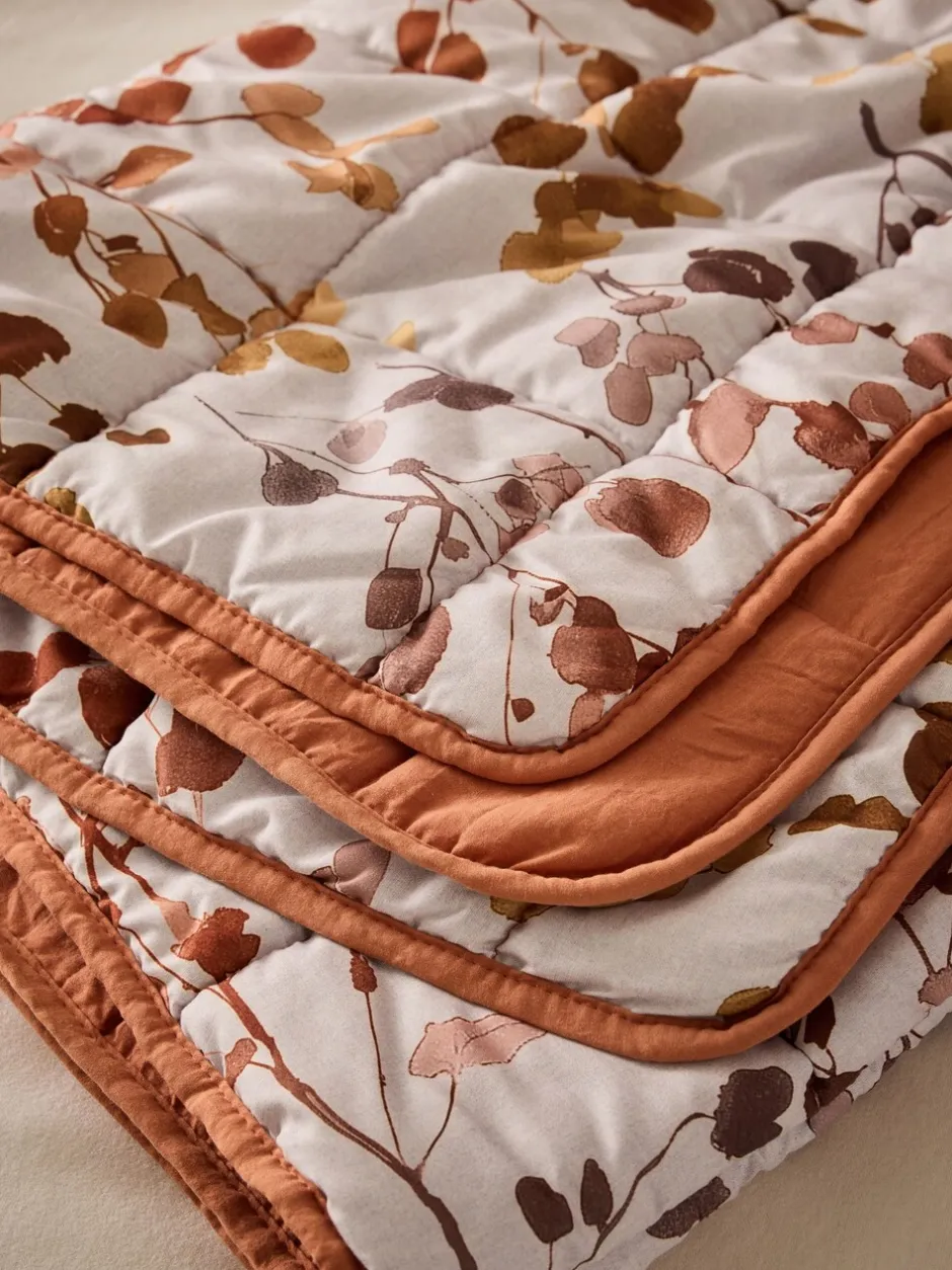 Kussentjes En Plaids|Kussentjes En Plaids|Next Honesty Floral Print Reversible Bedspread Oranje