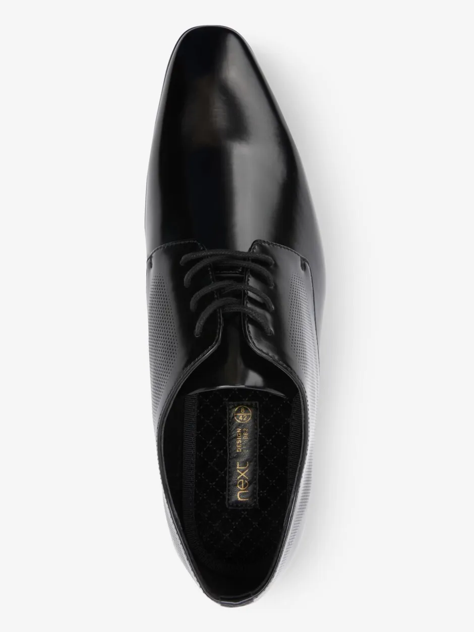Schoenen|Formele Schoenen|Next Hoogglans zwart - Derbyschoenen met veter