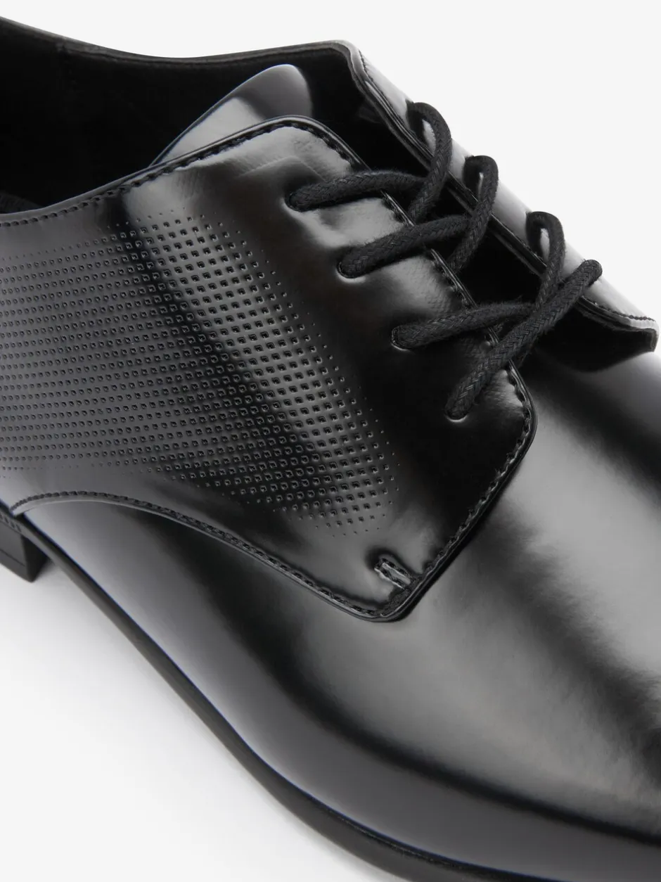 Schoenen|Formele Schoenen|Next Hoogglans zwart - Derbyschoenen met veter