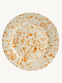 Eetservies En Pastaschalen*Hot Pottery 12 Piece Splatter Signature Dinner Set Donkeroranje