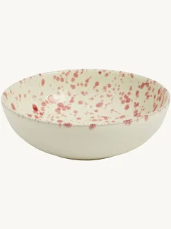 Eetservies En Pastaschalen*Hot Pottery 12 Piece Splatter Signature Dinner Set Cranberry