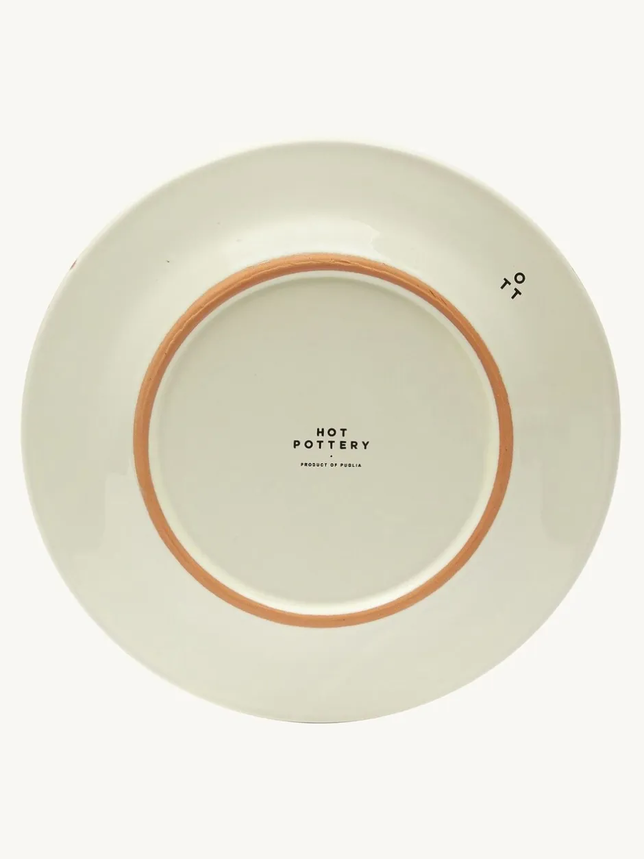 Eetservies En Pastaschalen*Hot Pottery 12 Piece Splatter Signature Dinner Set Cranberry