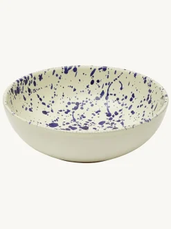 Eetservies En Pastaschalen|Hot Pottery Set of 4 Splatter Pasta Bowls Bosbessen