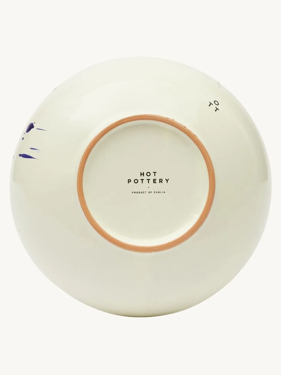 Eetservies En Pastaschalen|Hot Pottery Set of 4 Splatter Pasta Bowls Bosbessen