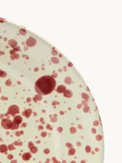 Eetservies En Pastaschalen*Hot Pottery Set of 4 Splatter Dinner Plates Cranberry