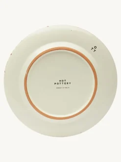 Eetservies En Pastaschalen*Hot Pottery Set of 4 Splatter Dinner Plates Cranberry