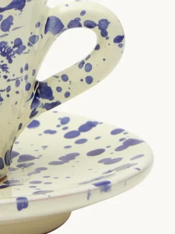Mokken En Koppen*Hot Pottery Set of 4 Splatter Espresso Set Bosbessen