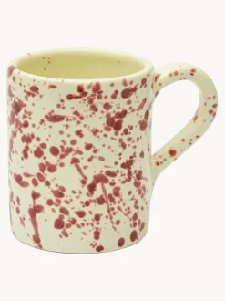 Mokken En Koppen*Hot Pottery Set of 4 Splatter Mugs Cranberry
