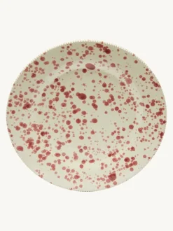 Eetservies En Pastaschalen|Hot Pottery Set of 4 Splatter Side Plates Cranberry