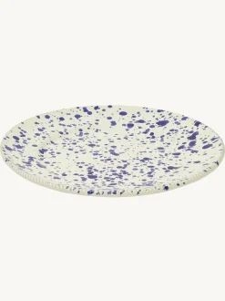 Eetservies En Pastaschalen*Hot Pottery Set of 4 Splatter Side Plates Bosbessen