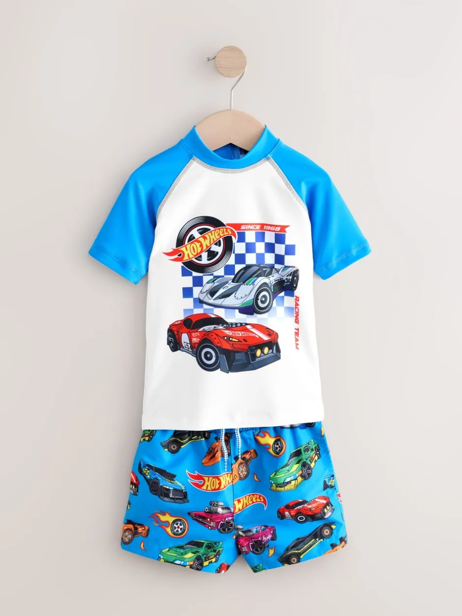 Badkleding|Badkleding*Next - Set van surfhemdje en zwembroek (3mnd -7jr) Hot Wheels