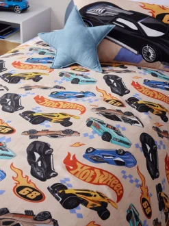 Beddengoedsets En Dekbedovertrekken|Next Hot Wheels omkeerbare polykatoenen dekbedovertrek- en kussensloopset voor eenpersoonsbed