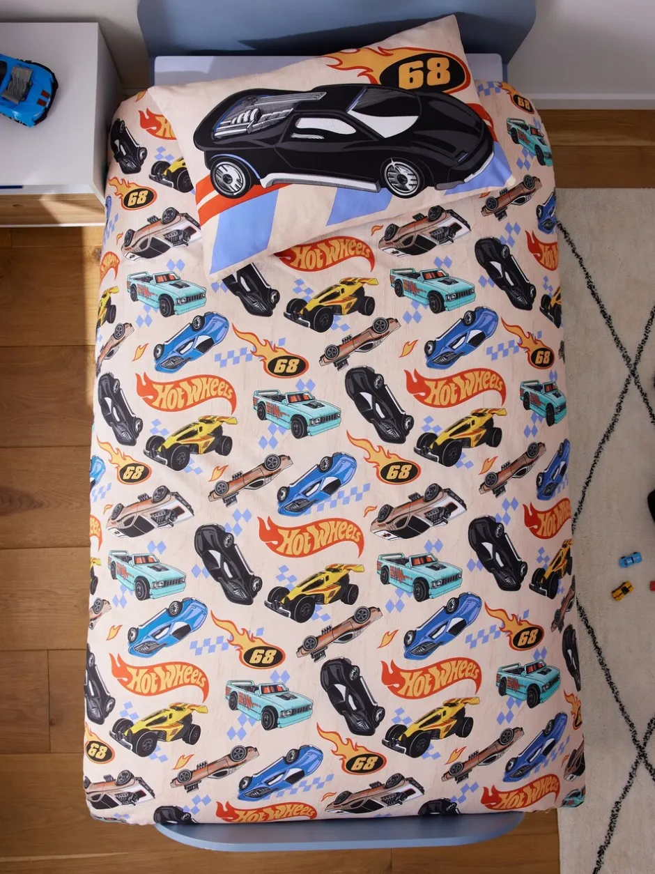 Beddengoedsets En Dekbedovertrekken|Next Hot Wheels omkeerbare polykatoenen dekbedovertrek- en kussensloopset voor eenpersoonsbed