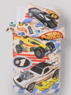 Beddengoedsets En Dekbedovertrekken|Next Hot Wheels omkeerbare polykatoenen dekbedovertrek- en kussensloopset voor eenpersoonsbed