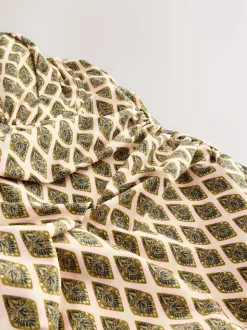 Badkleding*Next - F-K ondersteunend badpak met beugel Houtblok Khaki Groen/Cream folie