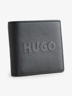 Portemonnees|HUGO Logo Leather Wallet Coin Pocket