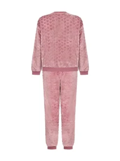 Pyjama's|Hunkemoller Purple Fleece Heart Pyjamas Set