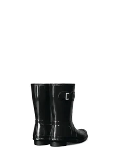 Laarzen*Hunter Womens Original Short Gloss Black Wellies