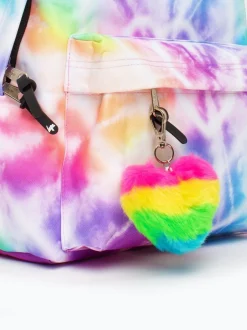 Tassen|Hype . Girls Pink Rainbow Heart Tie Dye Iconic Backpack