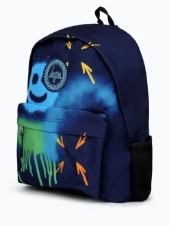 Tassen*Hype Unisex Navy Spray Smiley Backpack