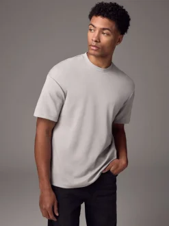 T-Shirts En Hemden|Next Ice grey - Relaxed fit - Zwaar T-shirt
