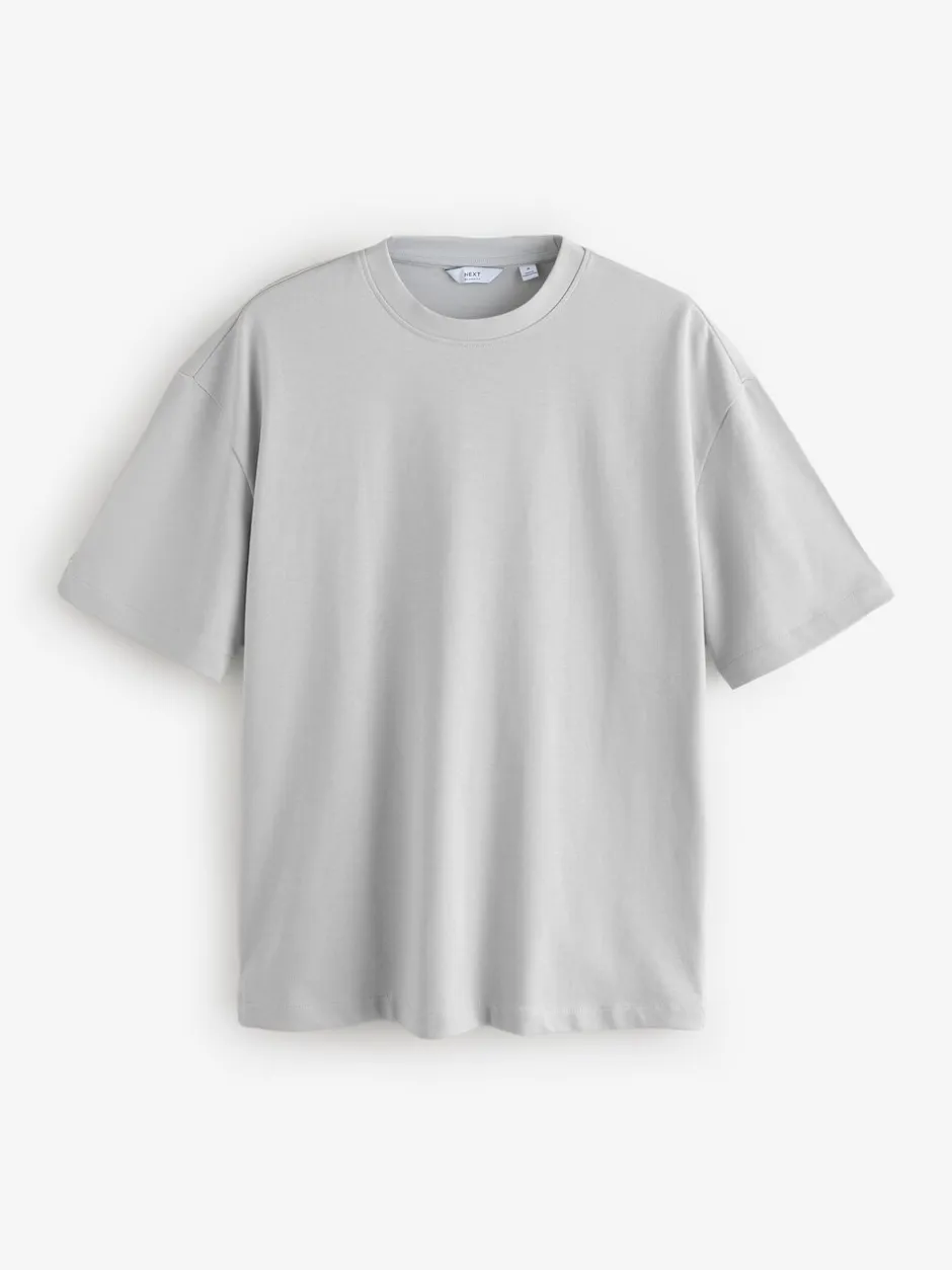 T-Shirts En Hemden|Next Ice grey - Relaxed fit - Zwaar T-shirt