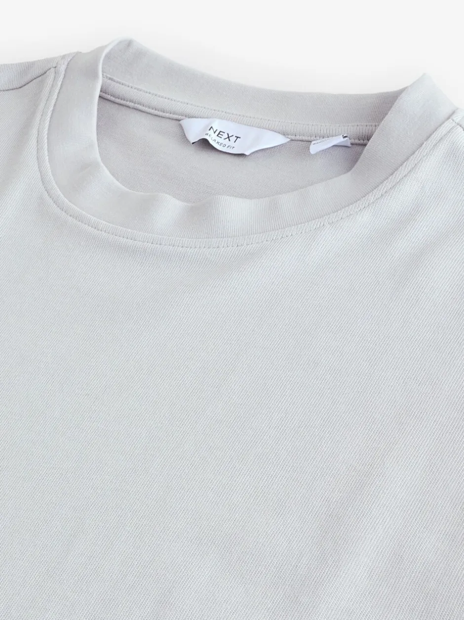 T-Shirts En Hemden|Next Ice grey - Relaxed fit - Zwaar T-shirt