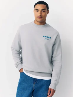 Sweaters En Hoody´S|Sweaters En Hoody´S*Next Ice grey - Sweatshirt met ronde hals - Hokusai Graphic License