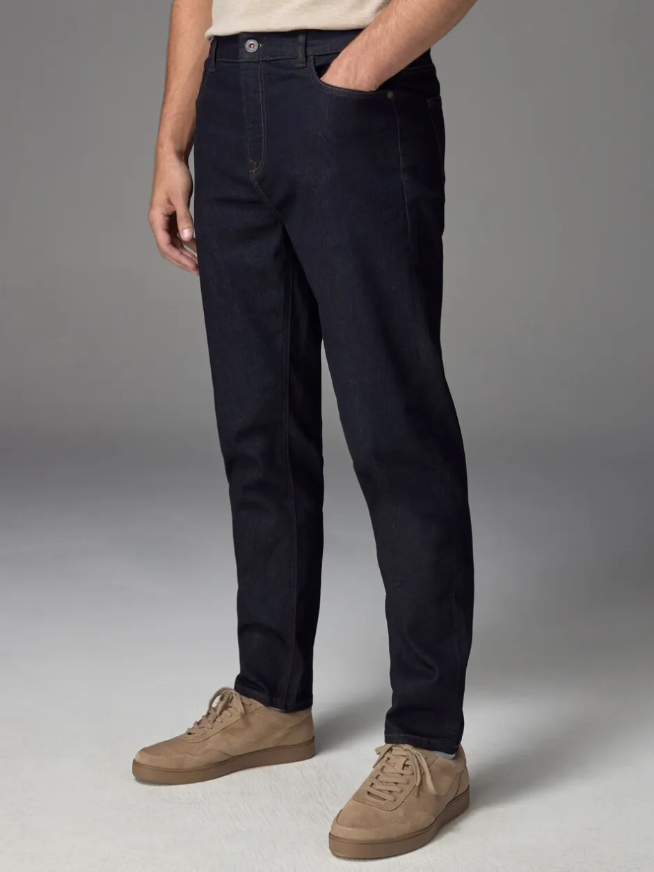 Jeans*Next Indigo blauwe wassing - Klassieke stretchjeans met standaard taps toelopende pasvorm
