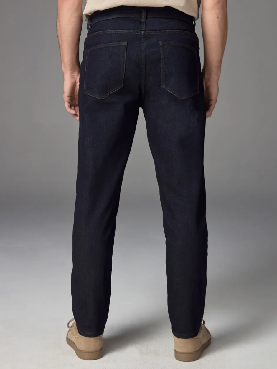 Jeans*Next Indigo blauwe wassing - Klassieke stretchjeans met standaard taps toelopende pasvorm